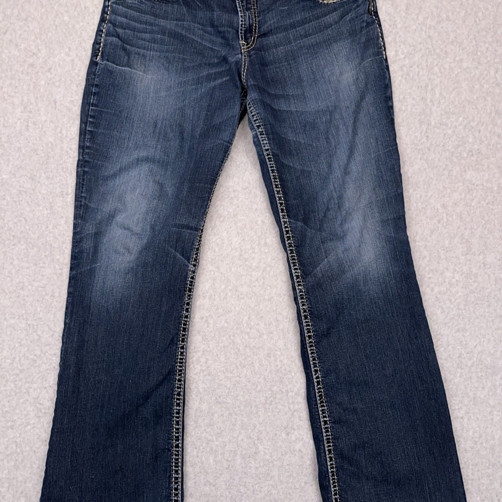 Silver Jeans Suki 22x30 Surplus Bootcut Women's 36x32 Medium Wash Denim Mid-Rise